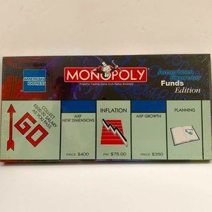 Vintage Monopoly American Express Funds Edition Hasbro 2000 USAopoly Sealed‎